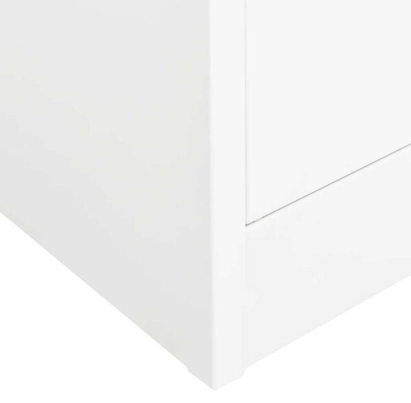 VidaXL Irodai Szekrény - Acél - Fehér - 90x40x180 cm