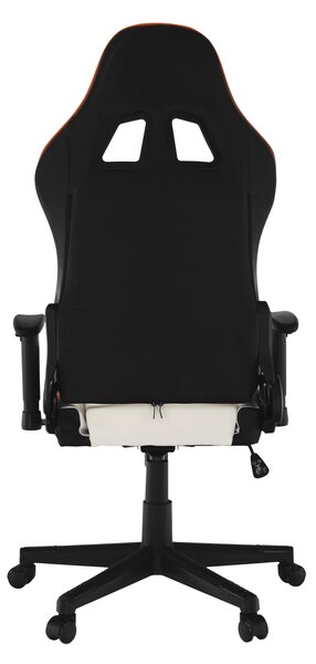 KONDELA Irodai/gamer szék, fehér/narancssárga/fekete, ASKARE