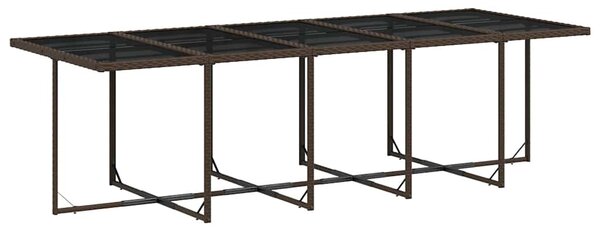 15 részes barna polyrattan kerti ülőgarnitúra párnákkal