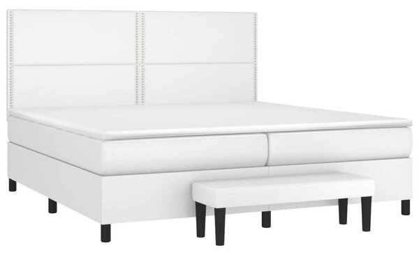 VidaXL Fehér Műbőr Ágy - 200x200 cm