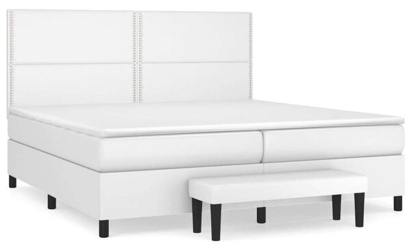 VidaXL Fehér Műbőr Ágy - 200x200 cm