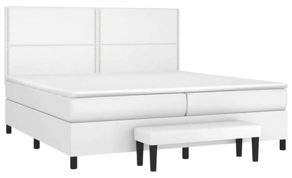 VidaXL Fehér Műbőr Ágy - 200x200 cm