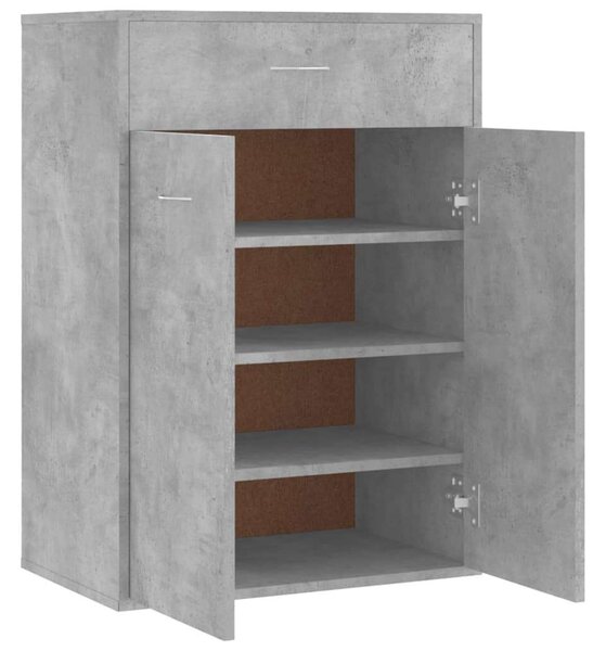 VidaXL Cipősszekrény - Beton Szürke - 60x35x84 cm
