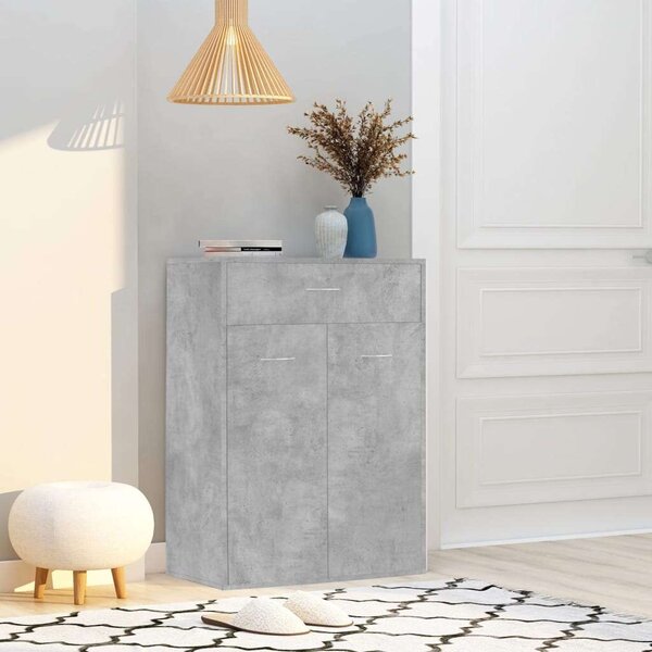VidaXL Cipősszekrény - Beton Szürke - 60x35x84 cm