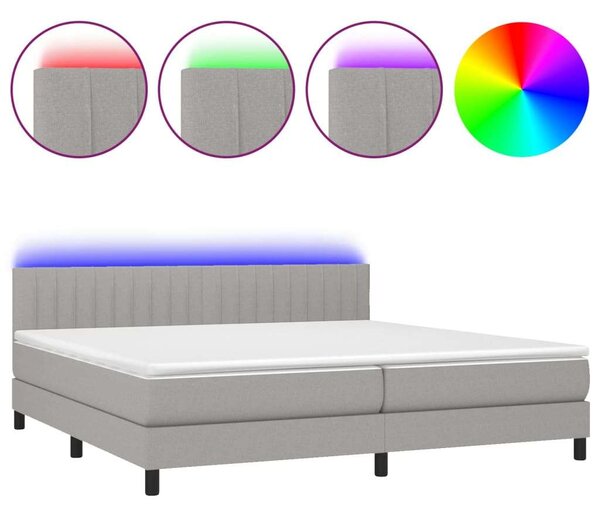 VidaXL LED-es Rugós Ágy - 200x200 cm