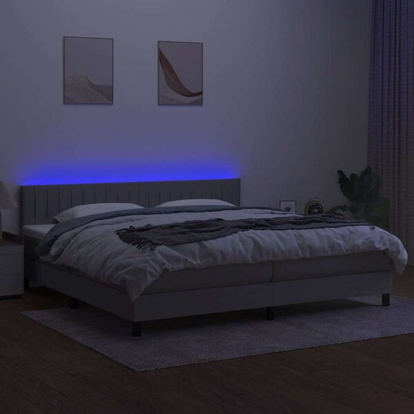 VidaXL LED-es Rugós Ágy - 200x200 cm
