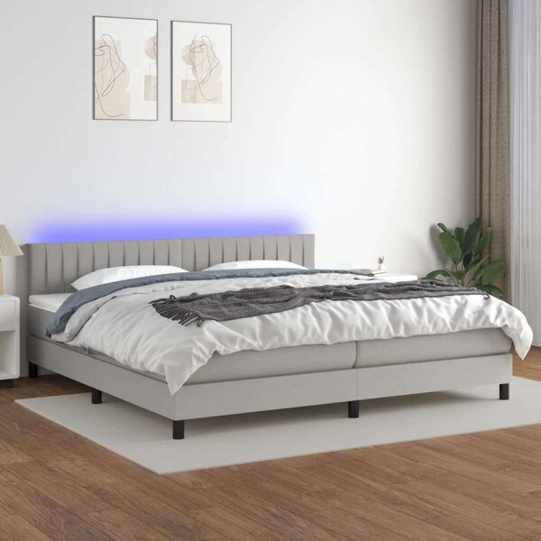 VidaXL LED-es Rugós Ágy - 200x200 cm