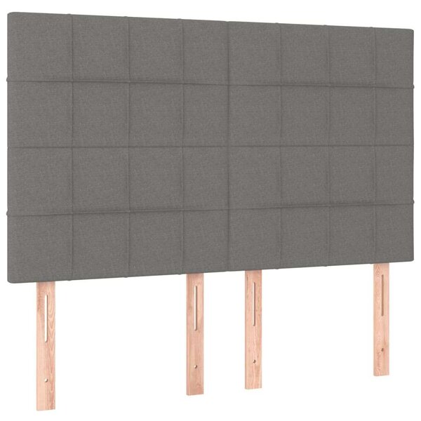 VidaXL LED-es Ágyfejtámla - Sötétszürke - 144x128cm