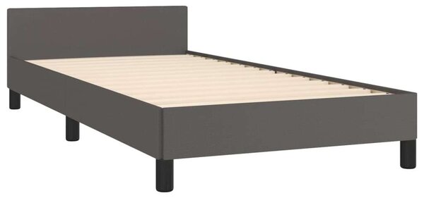 VidaXL szürke ágykeret fejtámlával matrac nélkül 100x200 cm
