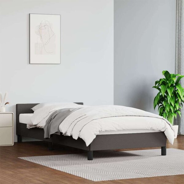 VidaXL szürke ágykeret fejtámlával matrac nélkül 100x200 cm