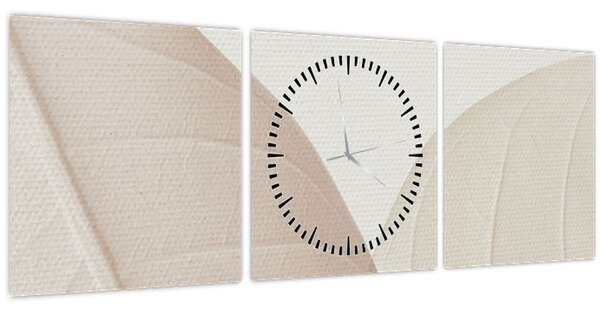 Kép - Texturált levelek (órával) (90x30 cm)