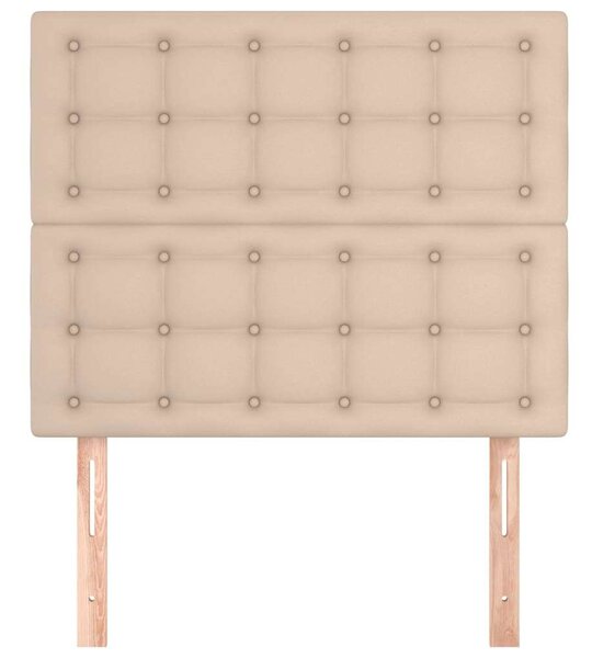 VidaXL 2 db cappuccino színű műbőr fejtámla 90 x 5 x 78/88 cm