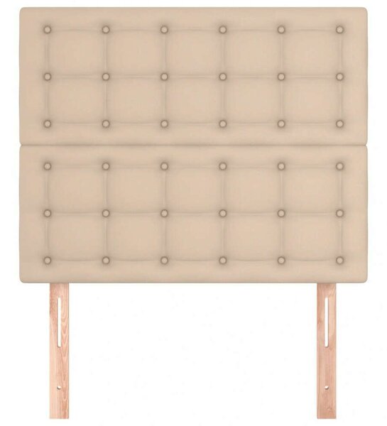 VidaXL 2 db cappuccino színű műbőr fejtámla 90 x 5 x 78/88 cm