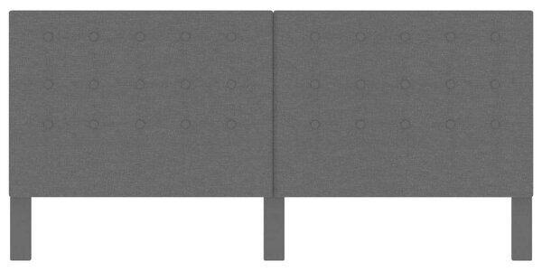 VidaXL sötétszürke szövet steppelt fejvég 200 x 200 cm
