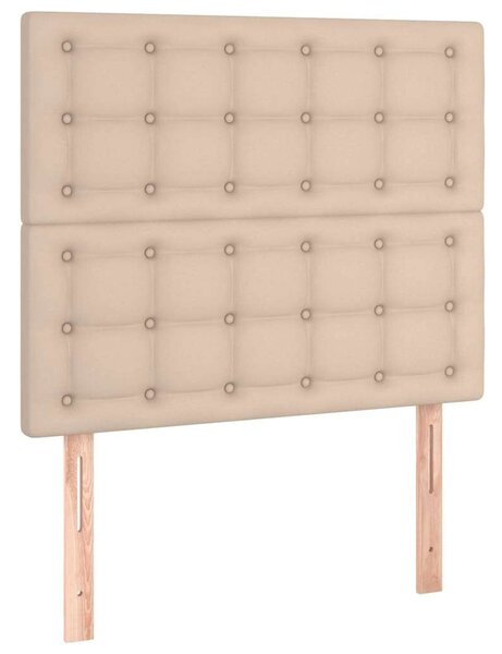 VidaXL 2 db cappuccino színű műbőr fejtámla 90 x 5 x 78/88 cm