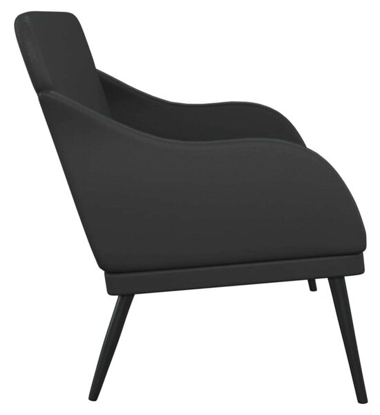 VidaXL fekete műbőr pad 110 x 76 x 80 cm