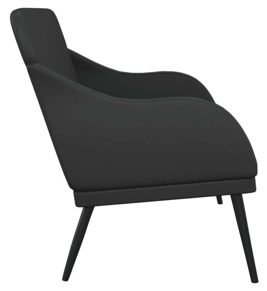 VidaXL fekete műbőr pad 110 x 76 x 80 cm