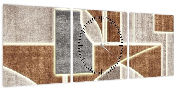 Kép - Alakzatok (órával) (90x30 cm)