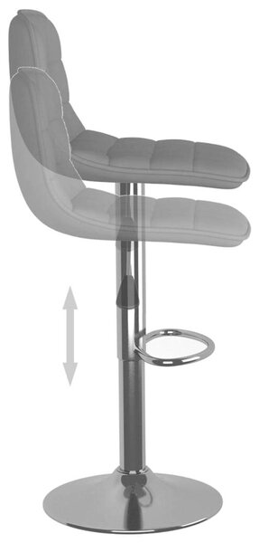 VidaXL Bárszék - 2 db - Szövet - Világosszürke