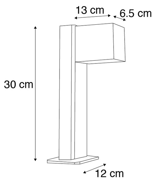 Okos kültéri állólámpa antracit 30 cm IP44 WiFi GU10-zel - Baleno