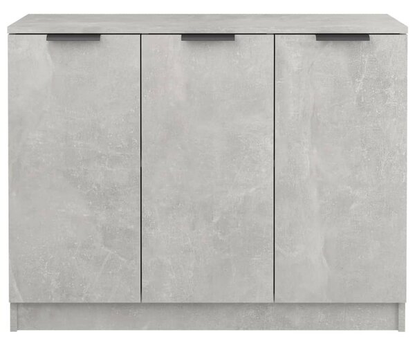 Betonszürke szerelt fa tálalóasztal 90,5x30x70 cm