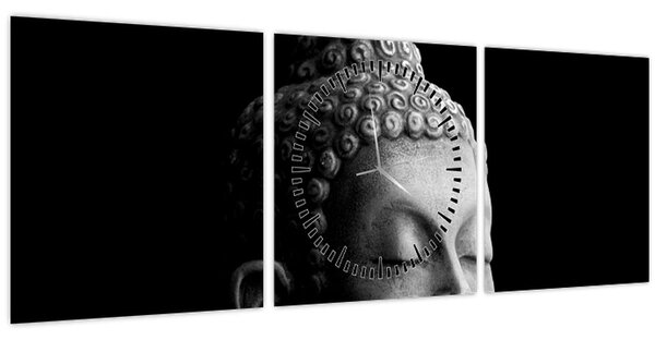 Kép - Buddha, portré (órával) (90x30 cm)