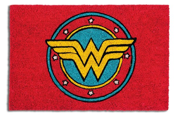 Bejárati szőnyeg, kókuszrostból és PVC-ből, 40 x 60 cm, Superhero Wonder Woman