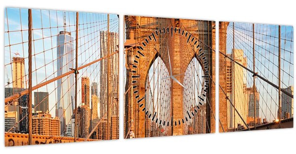 Kép - Brooklyn híd (órával) (90x30 cm)