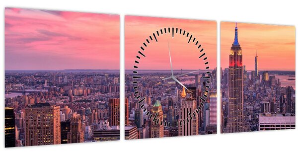 Kép - New York (órával) (90x30 cm)