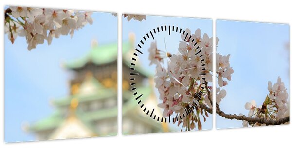 Kép - Sakura (órával) (90x30 cm)