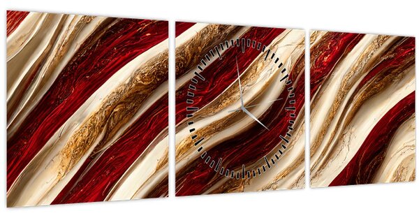 Kép - Arany - fehér textúra (órával) (90x30 cm)