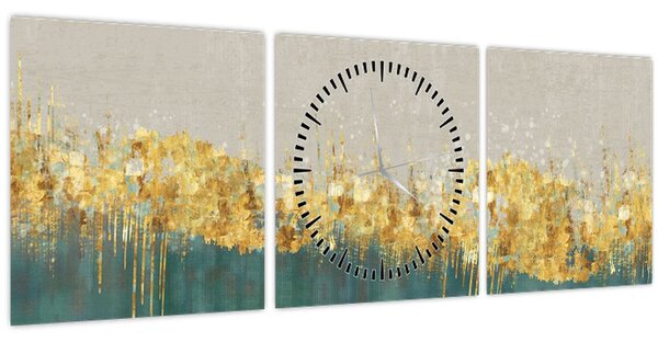Kép - Textúra arany díszítéssel (órával) (90x30 cm)