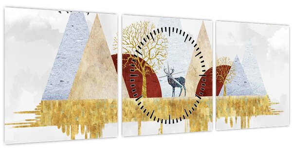 Kép - Dekoráció (órával) (90x30 cm)