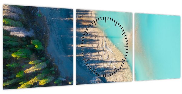 Kép - Kilátás a tóra (órával) (90x30 cm)