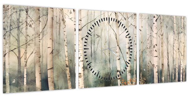 Kép - Erdőminta rajzolása (órával) (90x30 cm)