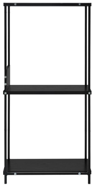 Fekete kisméretű álló szerelt fa könyvespolc 33,5x39,6x79,7 cm