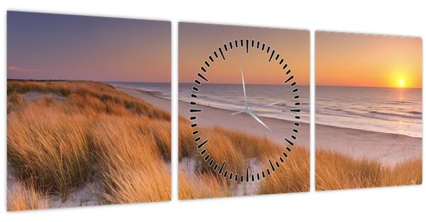 Kép - Strand naplementében (órával) (90x30 cm)