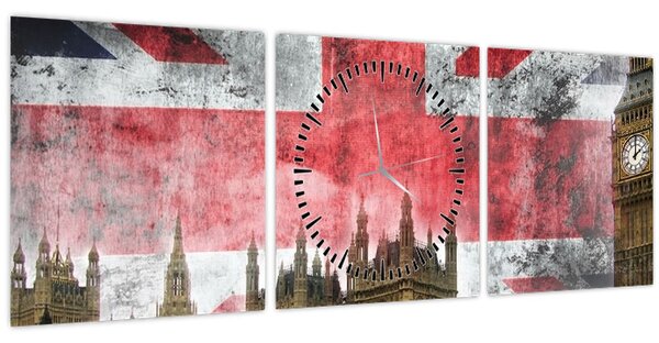 Kép - London (órával) (90x30 cm)