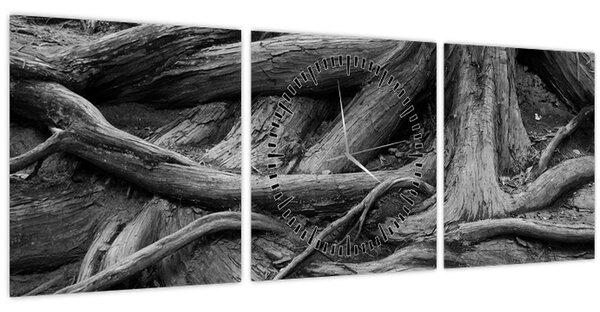 Kép - A fa gyökerei (órával) (90x30 cm)