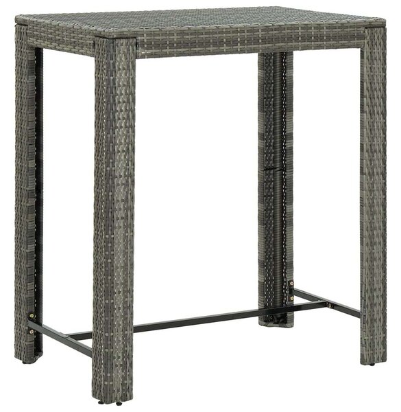 VidaXL Kerti Bárszett - 7 részes - Szürke Polyrattan
