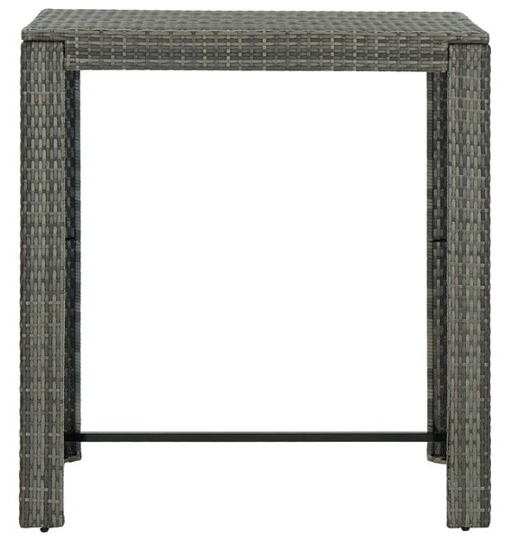 VidaXL Kerti Bárszett - 7 részes - Szürke Polyrattan