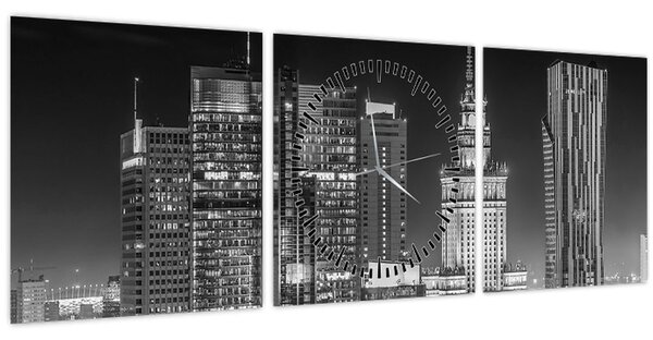 Kép - Fekete-fehér New York (órával) (90x30 cm)