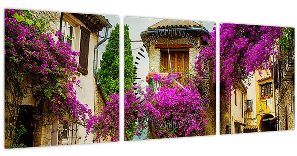 Kép - Mediterrán lusta sikátor (órával) (90x30 cm)