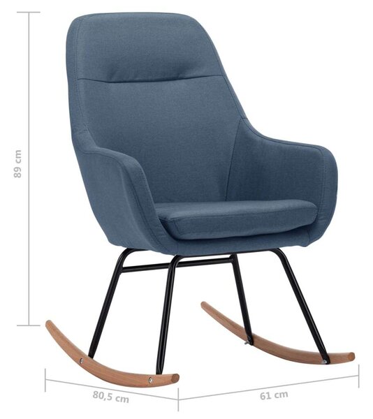 VidaXL Kék Szövet Hintaszék