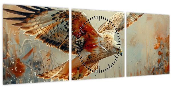 Kép - Ragadozó madár (órával) (90x30 cm)