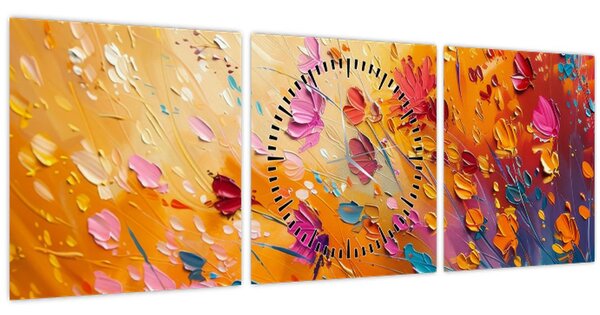 Kép - Színes virágok festése (órával) (90x30 cm)