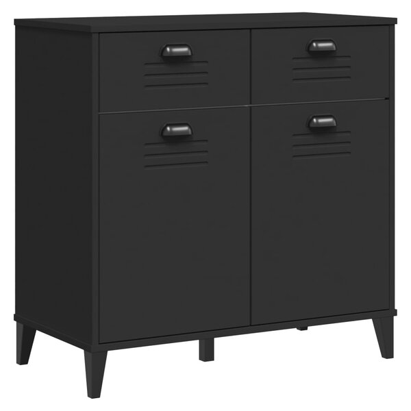 VIKEN fekete tömör fenyőfa magasszekrény 80 x 40 x 190 cm