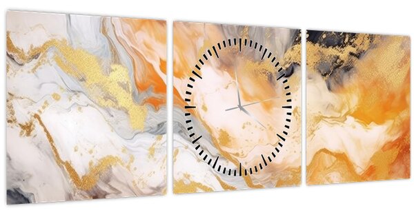 Kép - Márványozott háttér (órával) (90x30 cm)