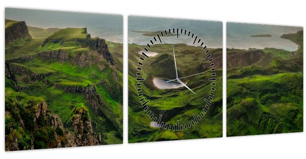 Kép - Quiraing, Skócia (órával) (90x30 cm)
