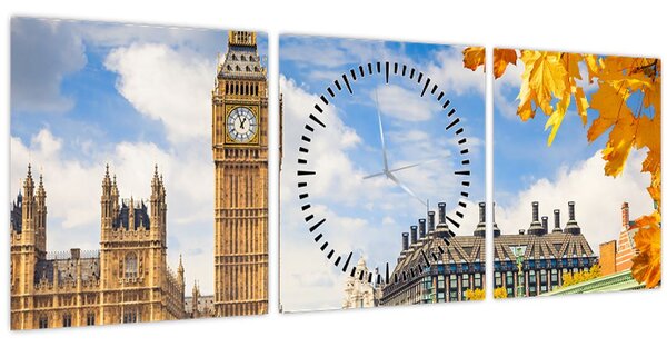 Kép - Big Ben, London (órával) (90x30 cm)